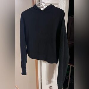 Brunette the Label crop hooded sweatshirt